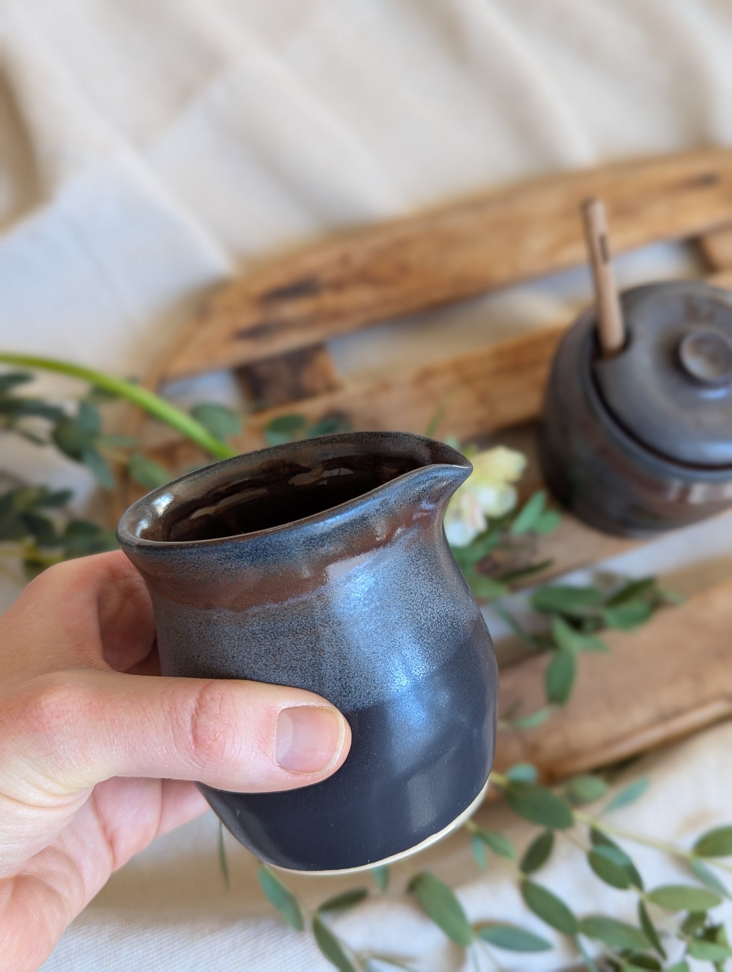 Cream and Sugar Set - Midnight