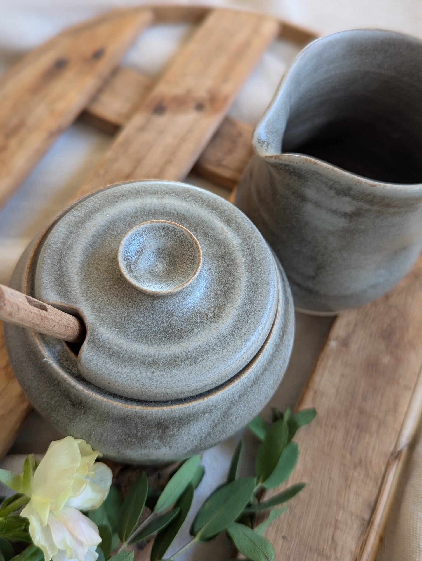 Cream and Sugar Set - Cobblestone
