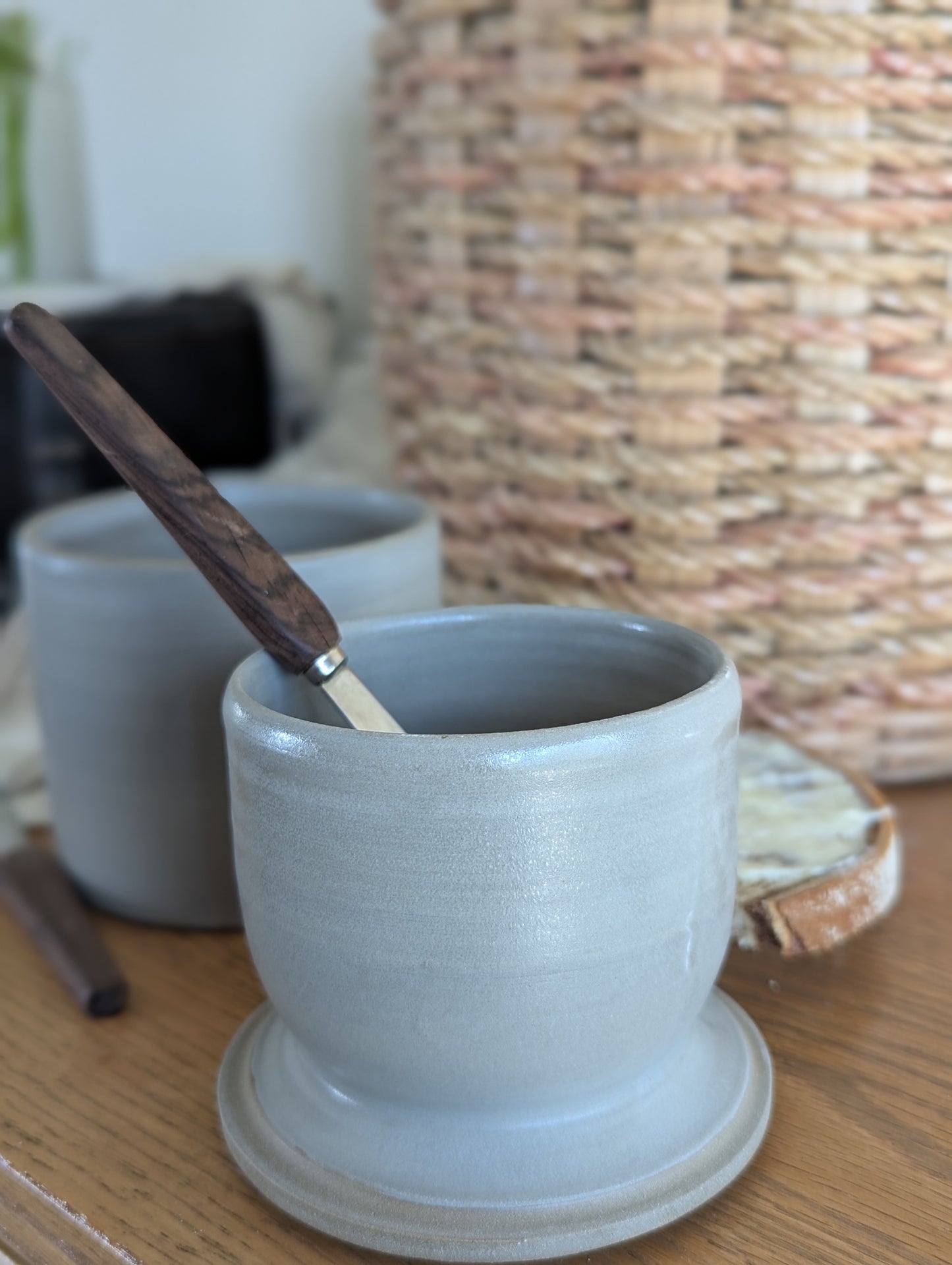 Large Butter Bell - Natural Grey
