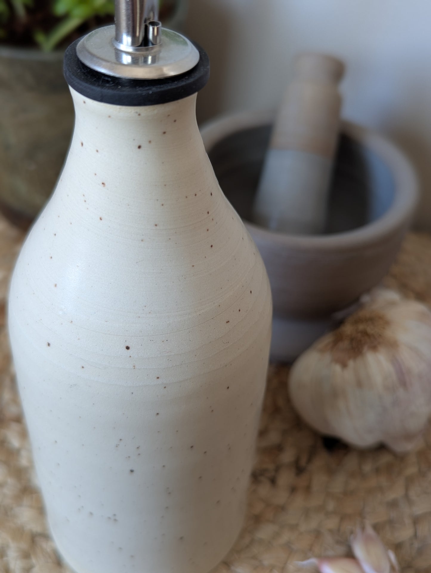 Oil Dispenser - Speckled Beige