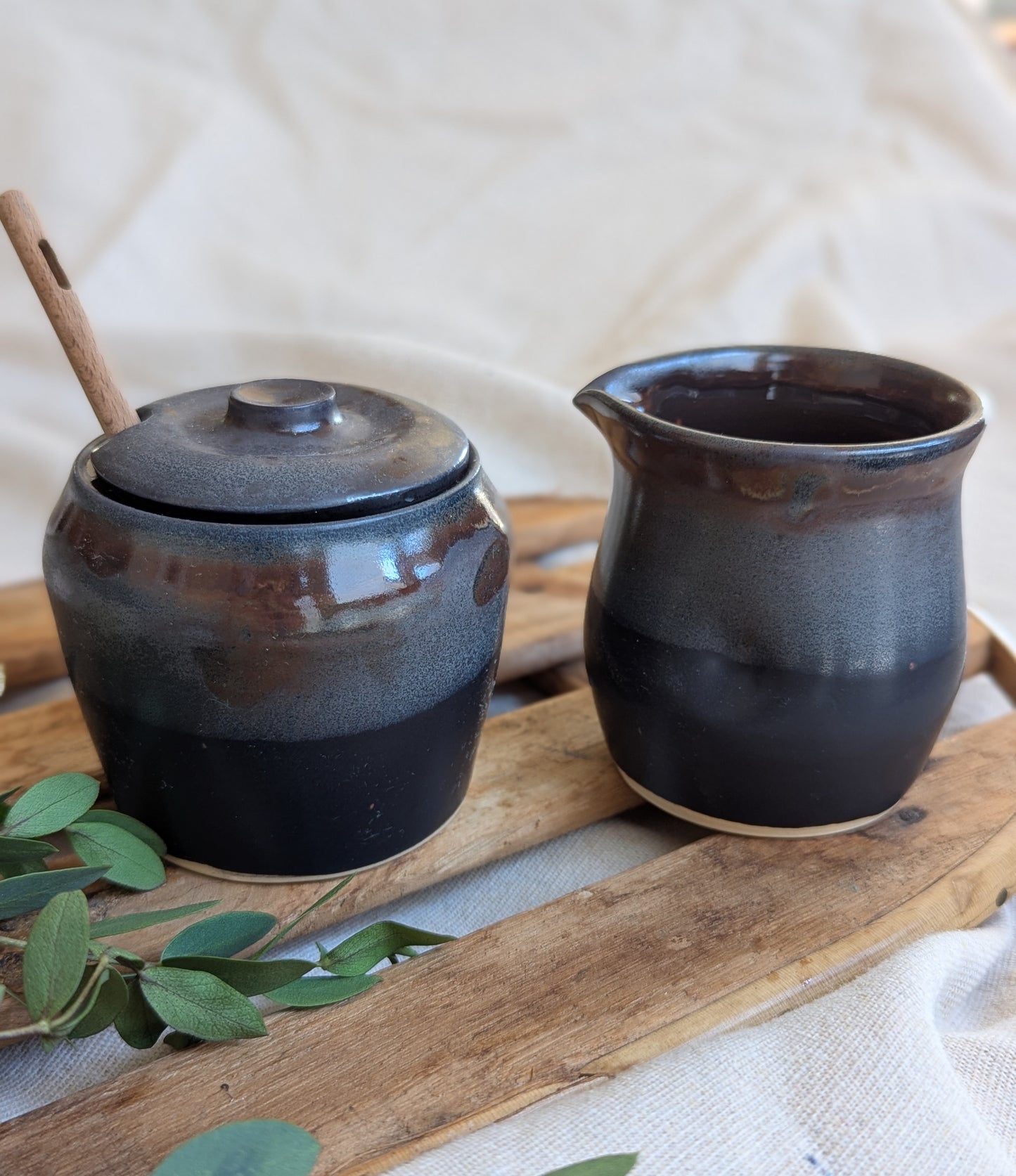 Cream and Sugar Set - Midnight