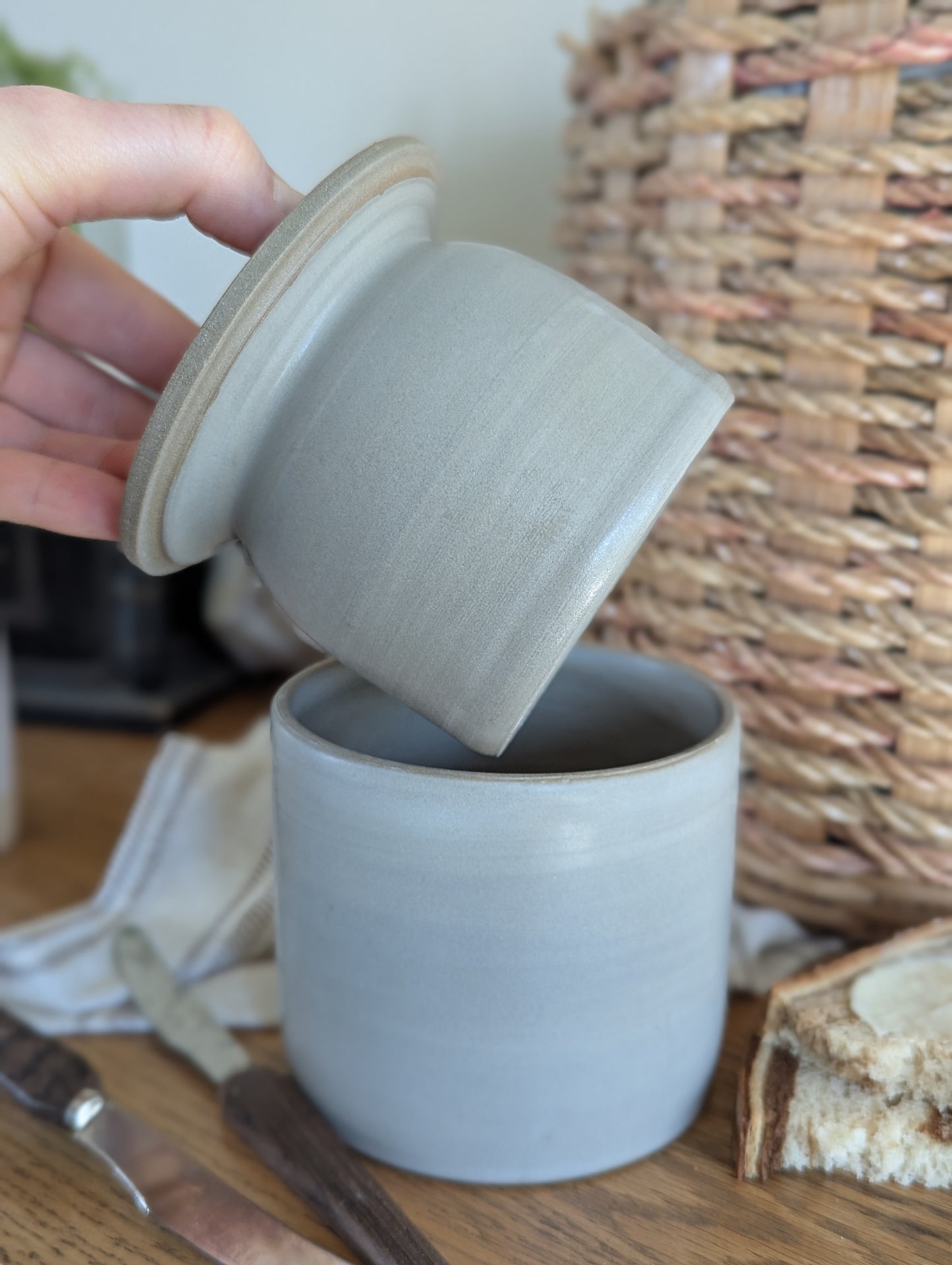 Large Butter Bell - Natural Grey